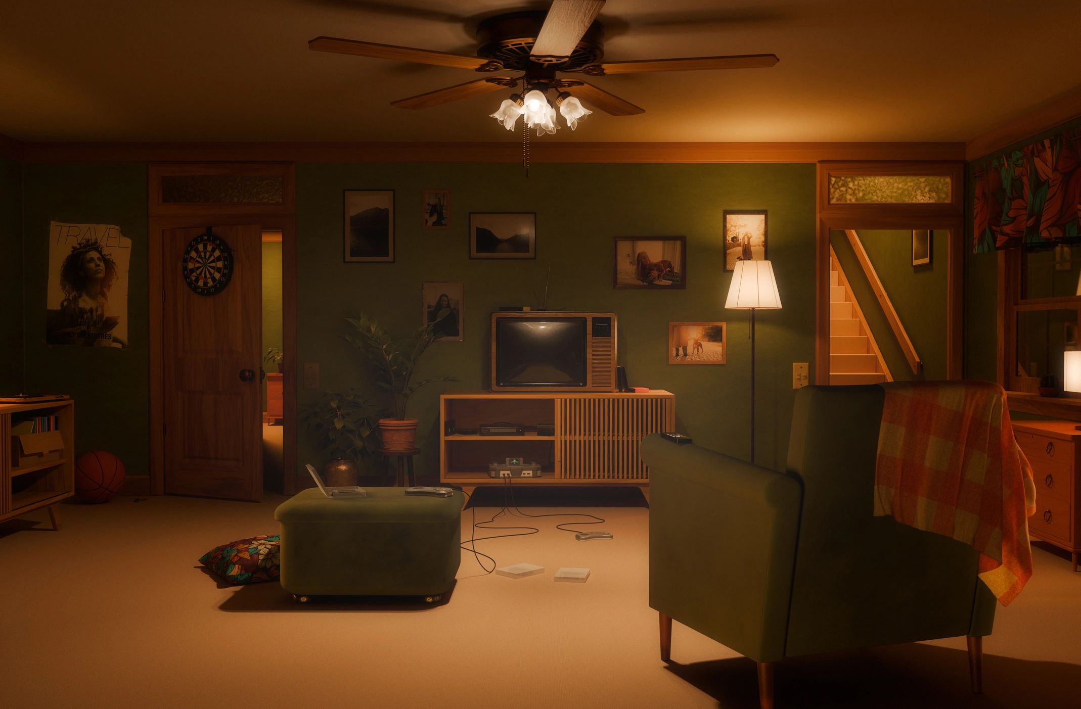 luxury hotel suite evening mood